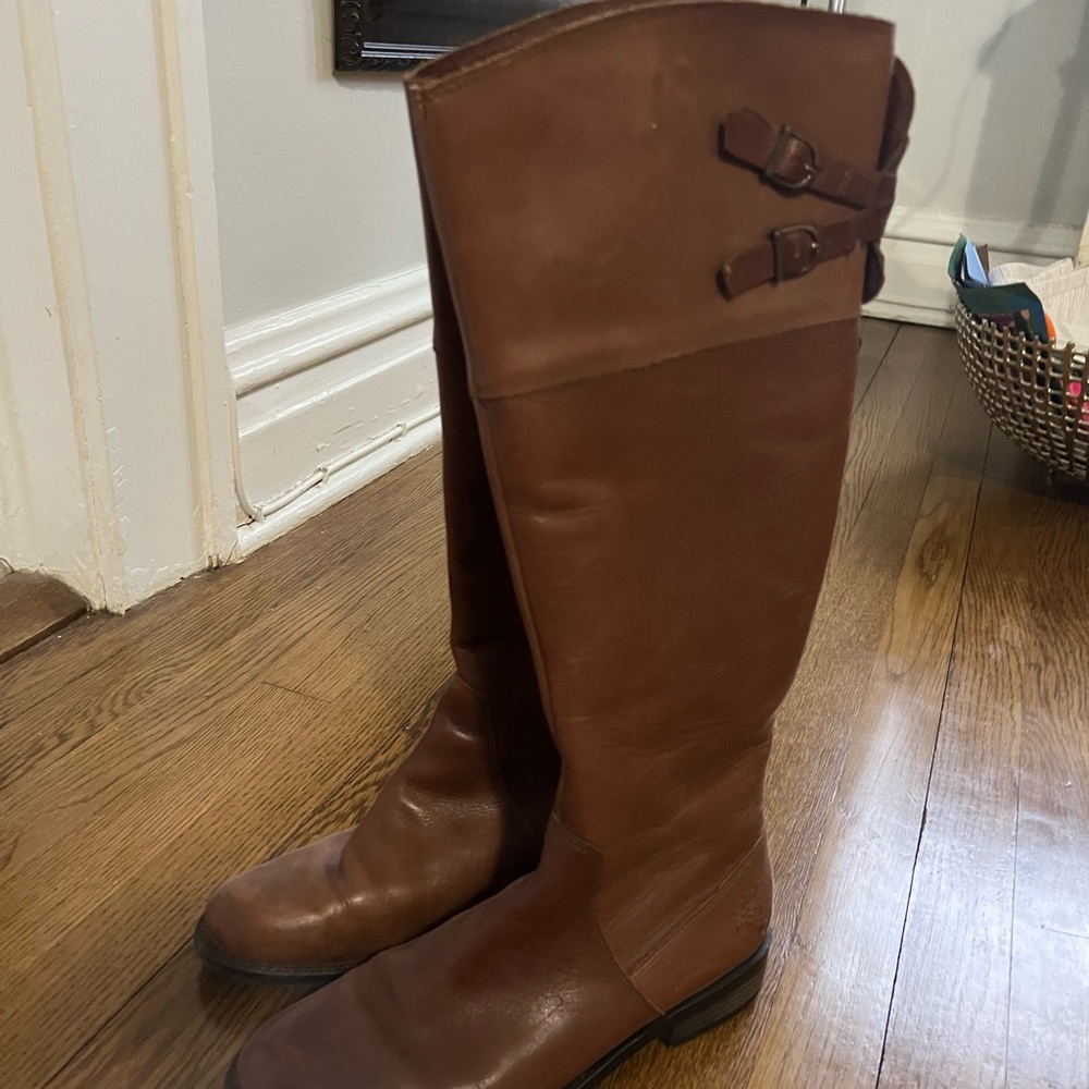 Vince Camuto brown leather boots